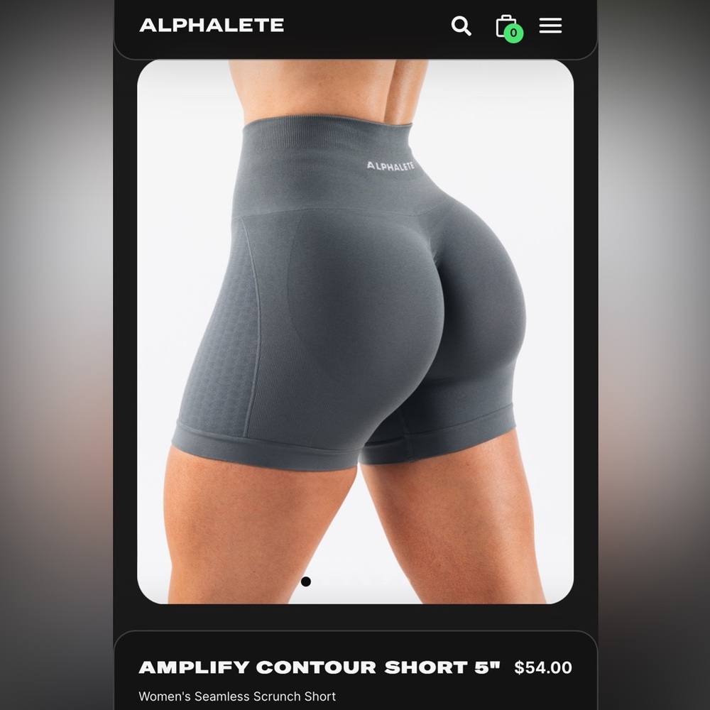 NWOT Alphalete Amplify Contour Short 5” - Skyscraper